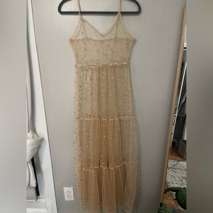 Star pattern mesh dress